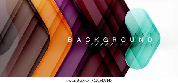 Colorful glossy arrows abstract background, clean modern geometric design