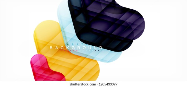 Colorful glossy arrows abstract background, clean modern geometric design