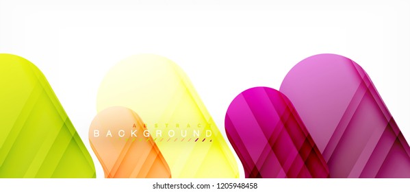 Colorful glossy arrows abstract background, clean modern geometric design