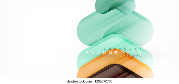 Colorful glossy arrows abstract background, clean modern geometric design