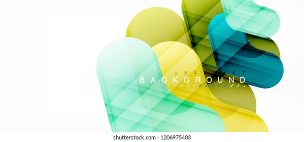 Colorful glossy arrows abstract background, clean modern geometric design