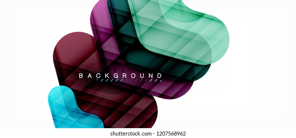 Colorful glossy arrows abstract background, clean modern geometric design