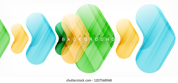 Colorful glossy arrows abstract background, clean modern geometric design