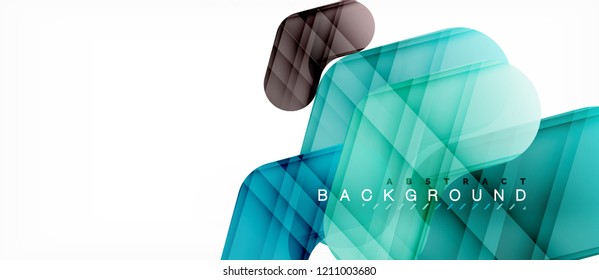 Colorful glossy arrows abstract background, clean modern geometric design