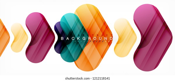 Colorful glossy arrows abstract background, clean modern geometric design