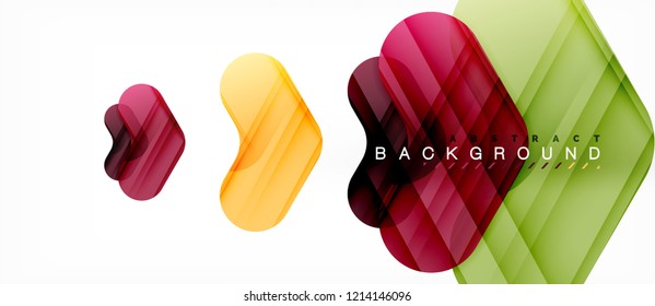 Colorful glossy arrows abstract background, clean modern geometric design