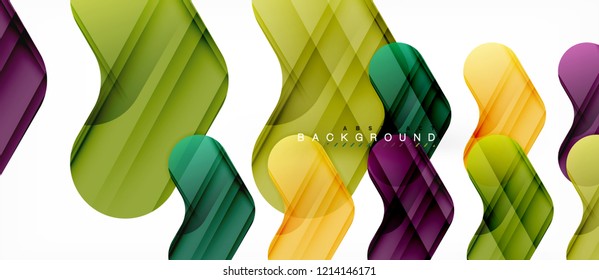 Colorful glossy arrows abstract background, clean modern geometric design