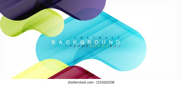 Colorful glossy arrows abstract background, clean modern geometric design