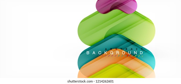 Colorful glossy arrows abstract background, clean modern geometric design