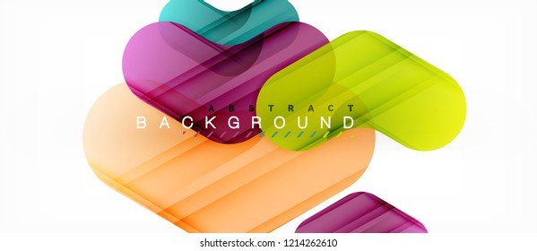 Colorful glossy arrows abstract background, clean modern geometric design