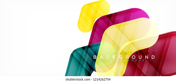 Colorful glossy arrows abstract background, clean modern geometric design