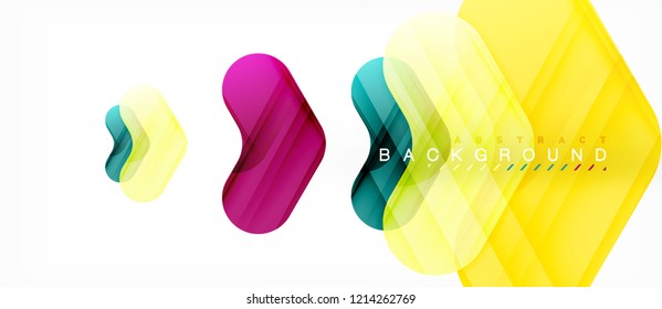 Colorful glossy arrows abstract background, clean modern geometric design