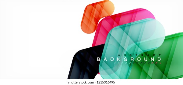 Colorful glossy arrows abstract background, clean modern geometric design