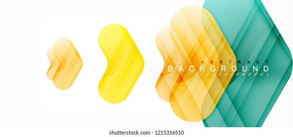 Colorful glossy arrows abstract background, clean modern geometric design