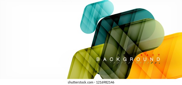 Colorful glossy arrows abstract background, clean modern geometric design