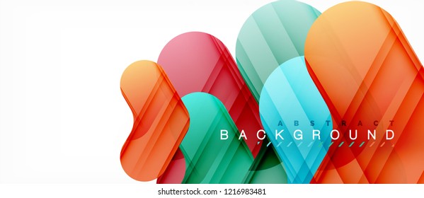 Colorful glossy arrows abstract background, clean modern geometric design