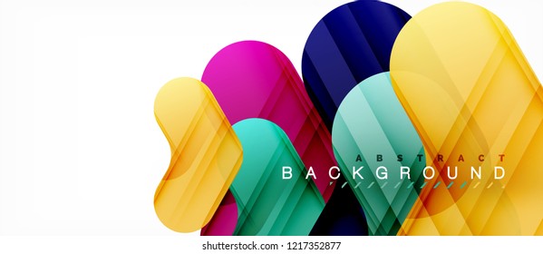 Colorful glossy arrows abstract background, clean modern geometric design