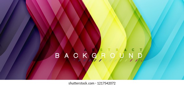 Colorful glossy arrows abstract background, clean modern geometric design