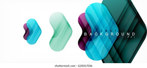 Colorful glossy arrows abstract background, clean modern geometric design