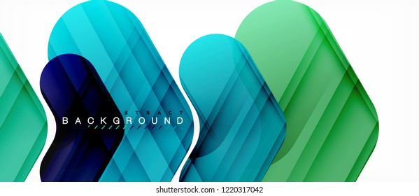 Colorful glossy arrows abstract background, clean modern geometric design