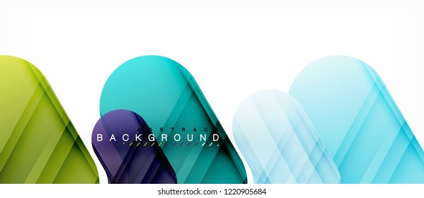Colorful glossy arrows abstract background, clean modern geometric design