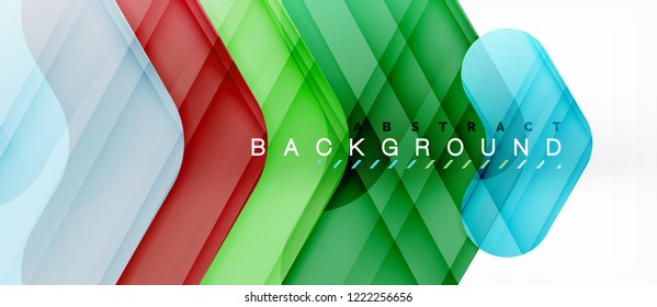 Colorful glossy arrows abstract background, clean modern geometric design