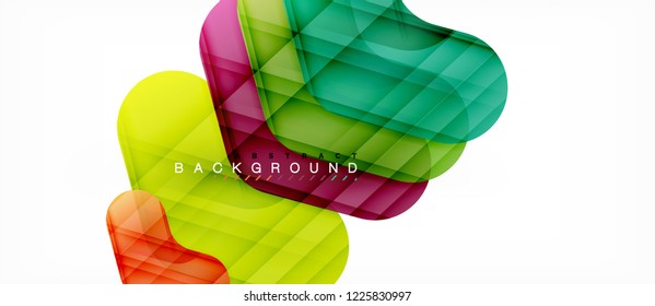 Colorful glossy arrows abstract background, clean modern geometric design