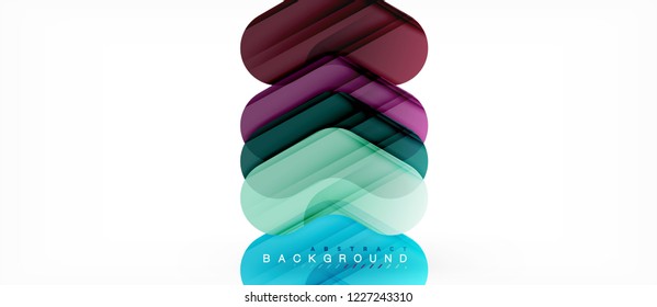 Colorful glossy arrows abstract background, clean modern geometric design