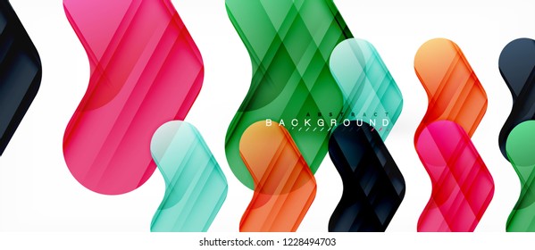 Fondo abstracto de flechas brillante coloridas, diseño geométrico moderno y limpio