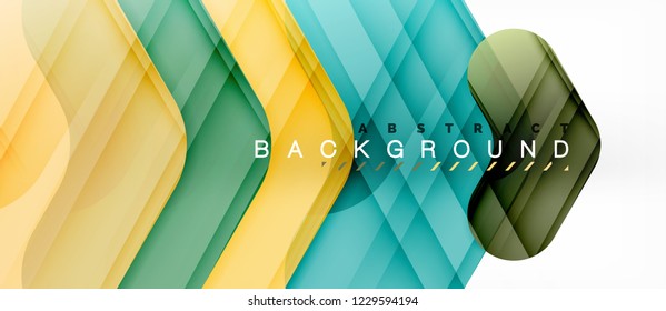 Colorful glossy arrows abstract background, clean modern geometric design