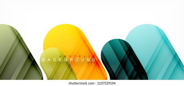 Colorful glossy arrows abstract background, clean modern geometric design