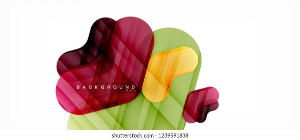 Colorful glossy arrows abstract background, clean modern geometric design