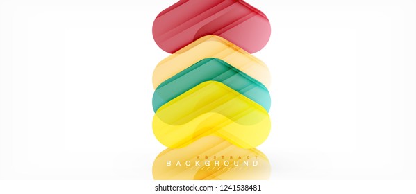 Fondo abstracto de flechas brillante coloridas, diseño geométrico moderno y limpio
