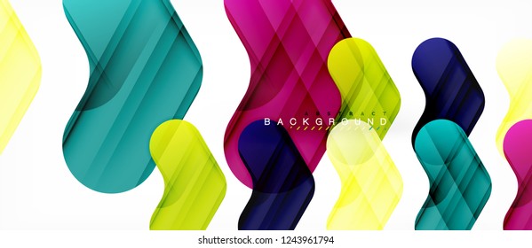 Colorful glossy arrows abstract background, clean modern geometric design