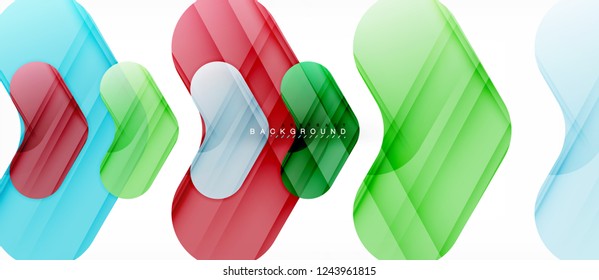 Fondo abstracto de flechas brillante coloridas, diseño geométrico moderno y limpio