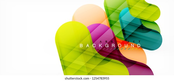 Colorful glossy arrows abstract background, clean modern geometric design