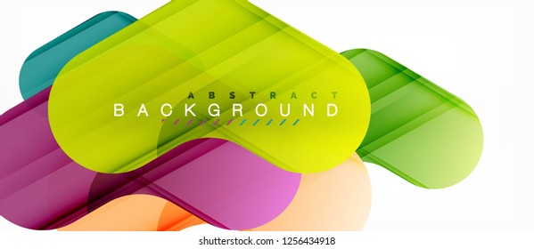 Colorful glossy arrows abstract background, clean modern geometric design