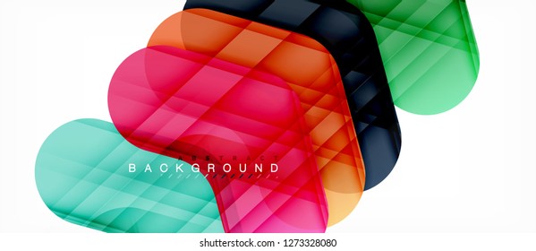 Colorful glossy arrows abstract background, clean modern geometric design