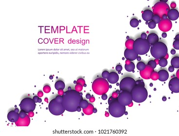 Colorful Glossy Balls Background. Falling Spheres. Abstract Candies. Vector illustration
