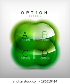 Colorful glossy bubble infographics. Futuristic shapes for infographics, presentations, web layouts