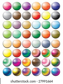 Colorful glossy button