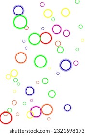 Colorful glossy candy balls on a white background. Abstract candy. Vector linear seamless illustration