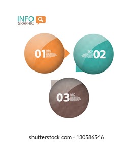 Colorful glossy Circle bubble banner. Can be used for website, info-graphics, number banner