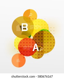 Colorful glossy circle infographics. Vector template background for workflow layout, diagram, number options or web design