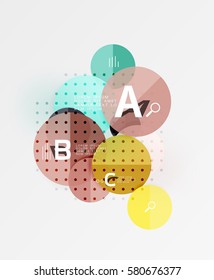 Colorful glossy circle infographics. Vector template background for workflow layout, diagram, number options or web design