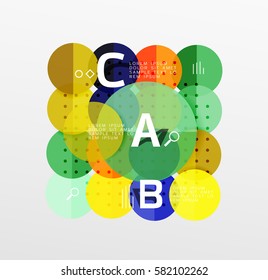 Colorful glossy circle infographics. Vector template background for workflow layout, diagram, number options or web design