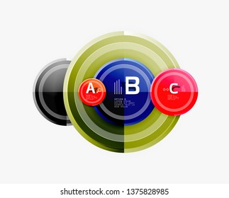 Coloridos círculos brillantes de fondo. Vector