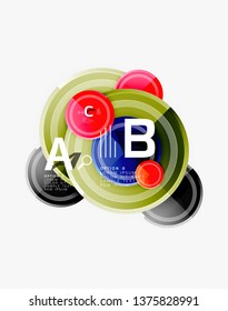Coloridos círculos brillantes de fondo. Vector