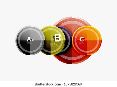 Coloridos círculos brillantes de fondo. Vector