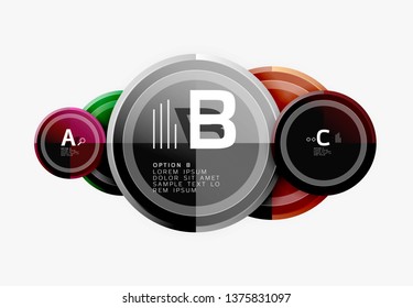 Coloridos círculos brillantes de fondo. Vector